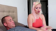 Blonde MILF pornstar perfect handjob