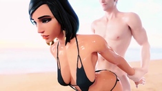 Overwatch 3D Pharah with Young Body is Used as a Sex Slave