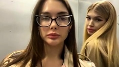 Hot brunette babe shower caught on hidden cam