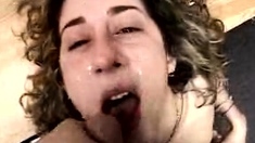 Sexy Brunette POV Blowjob Pornstars Swallow Cum