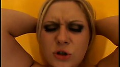 Hot blonde reveals her great cock sucking skills and enjoys a deep fucking POV style
